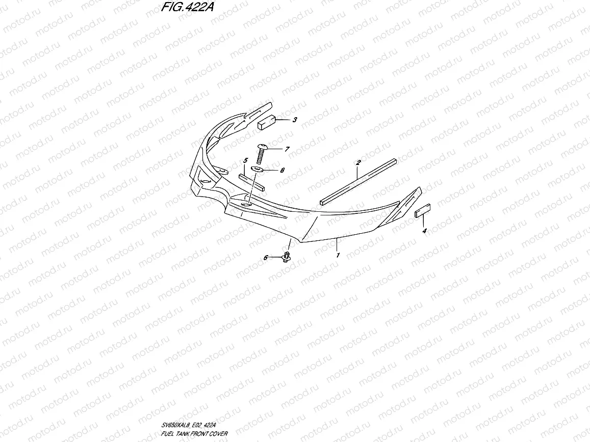 422A - FUEL TANK FRONT COVER