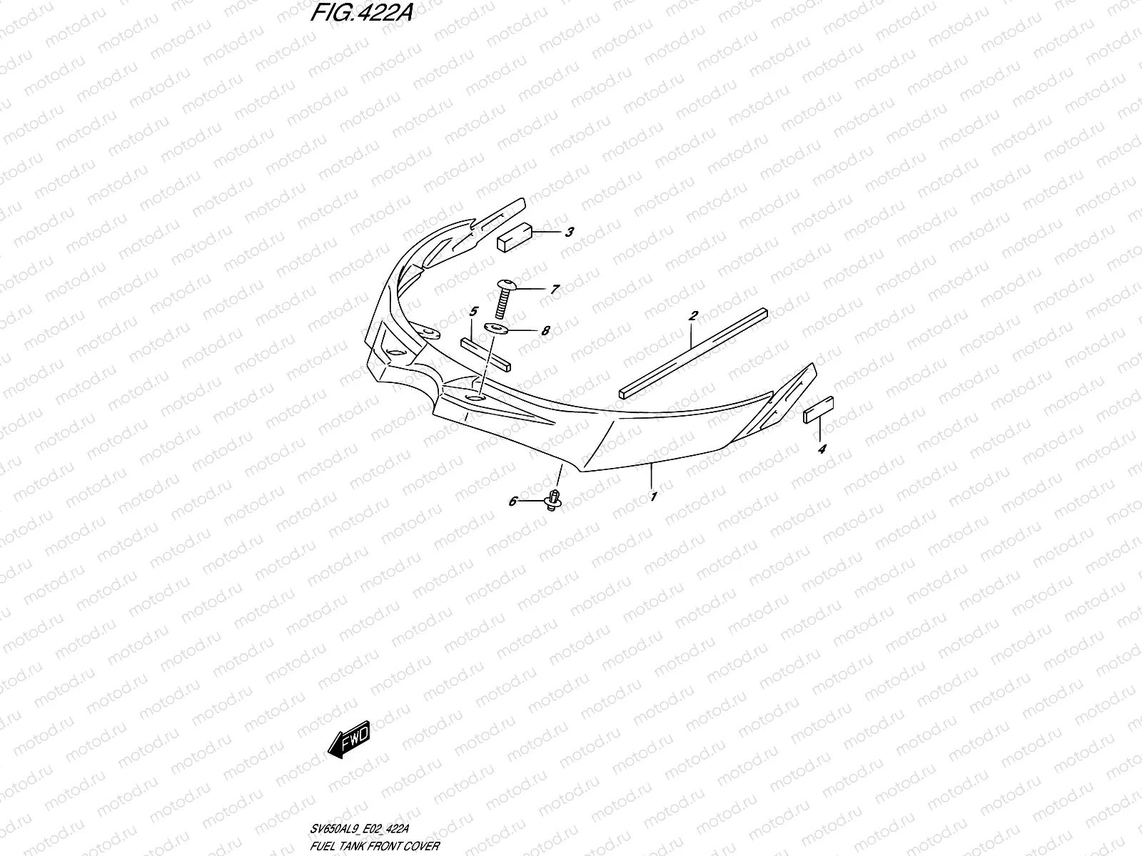 422A - FUEL TANK FRONT COVER