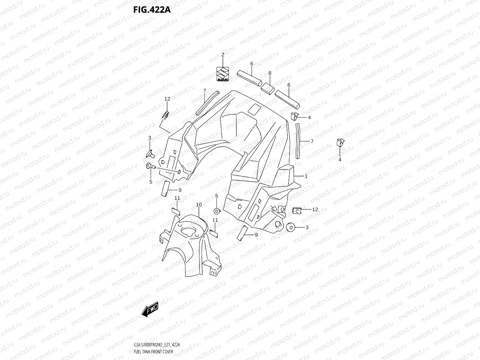 422A - FUEL TANK FRONT COVER