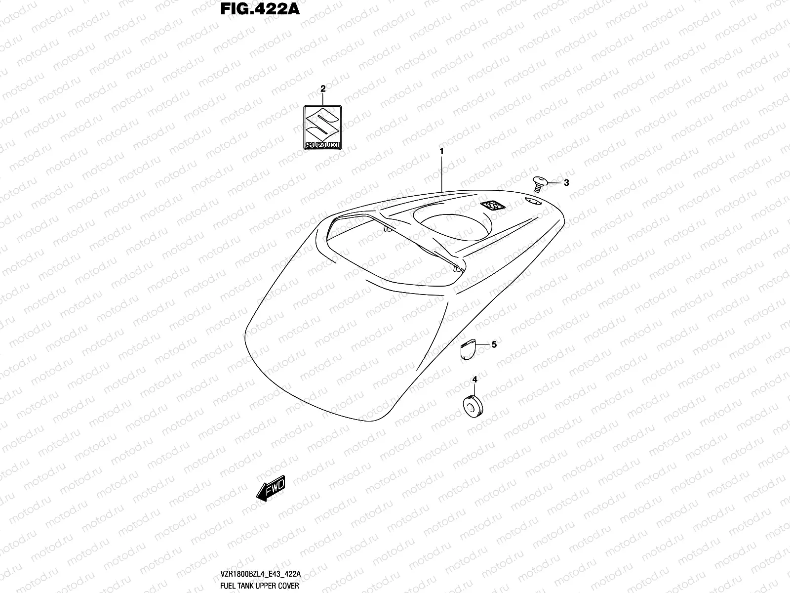 422A - FUEL TANK FRONT COVER