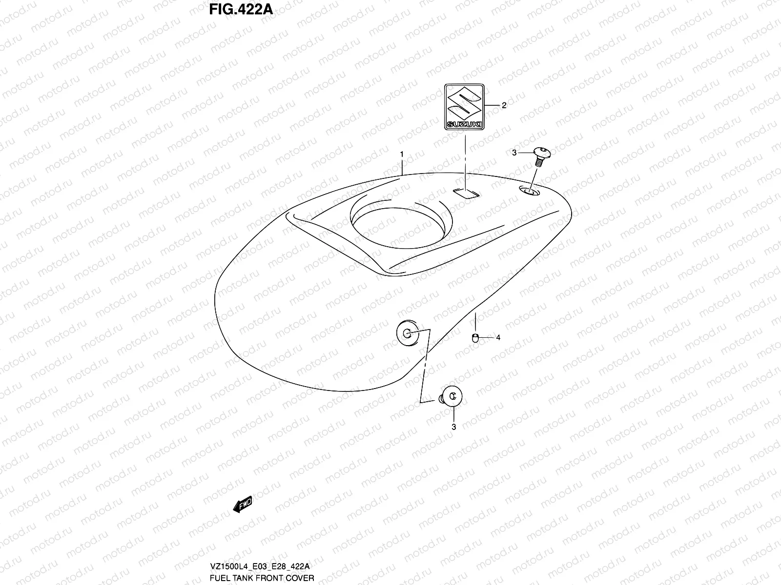 422A - FUEL TANK FRONT COVER