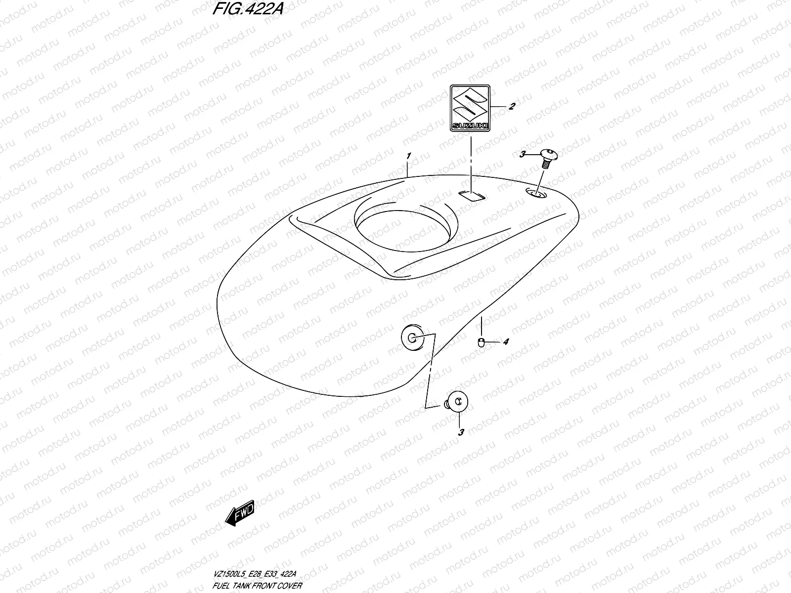 422A - FUEL TANK FRONT COVER