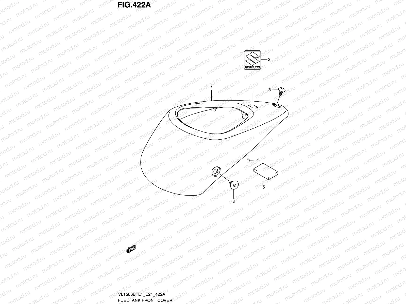 422A - FUEL TANK FRONT COVER