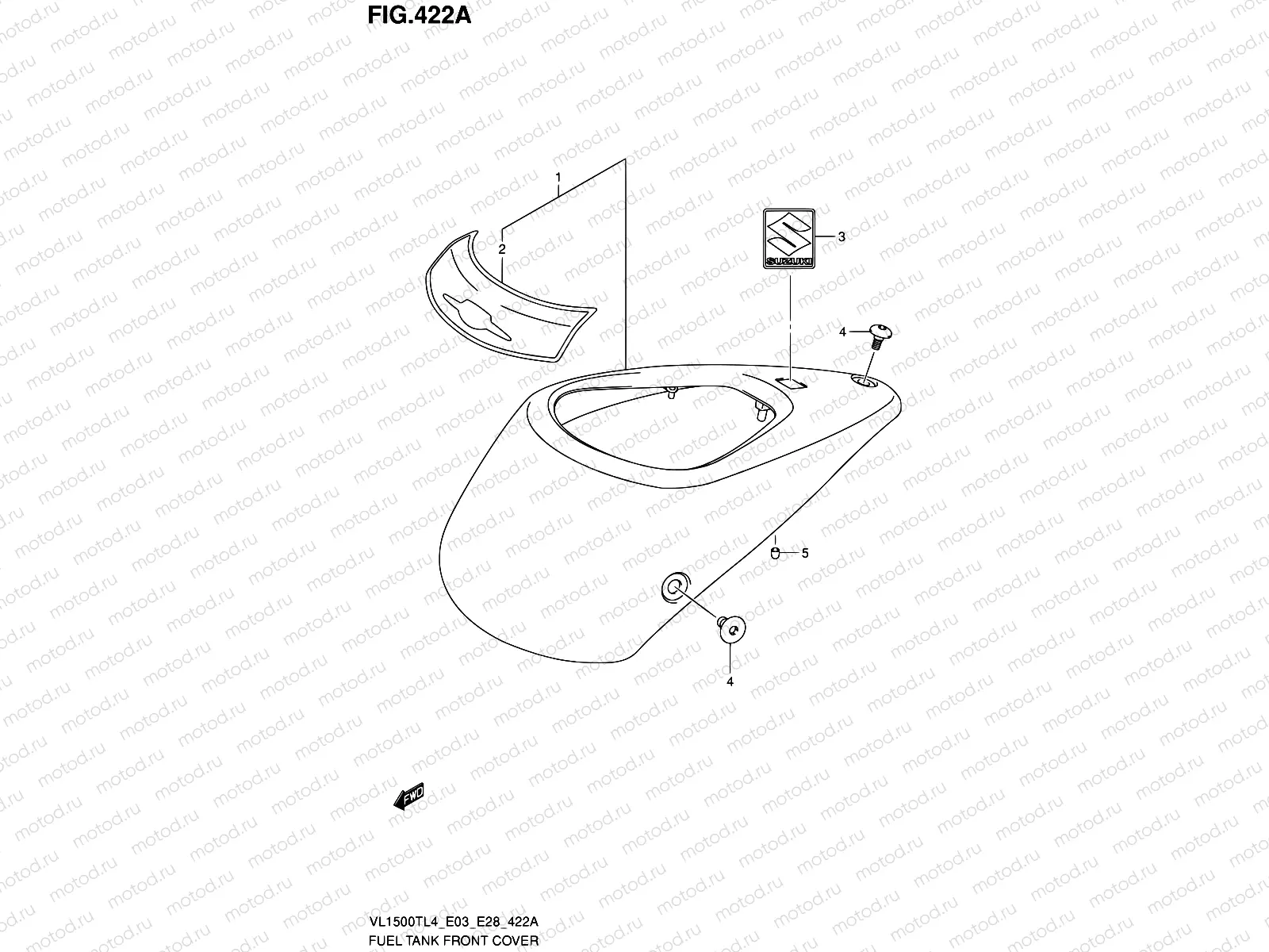 422A - FUEL TANK FRONT COVER