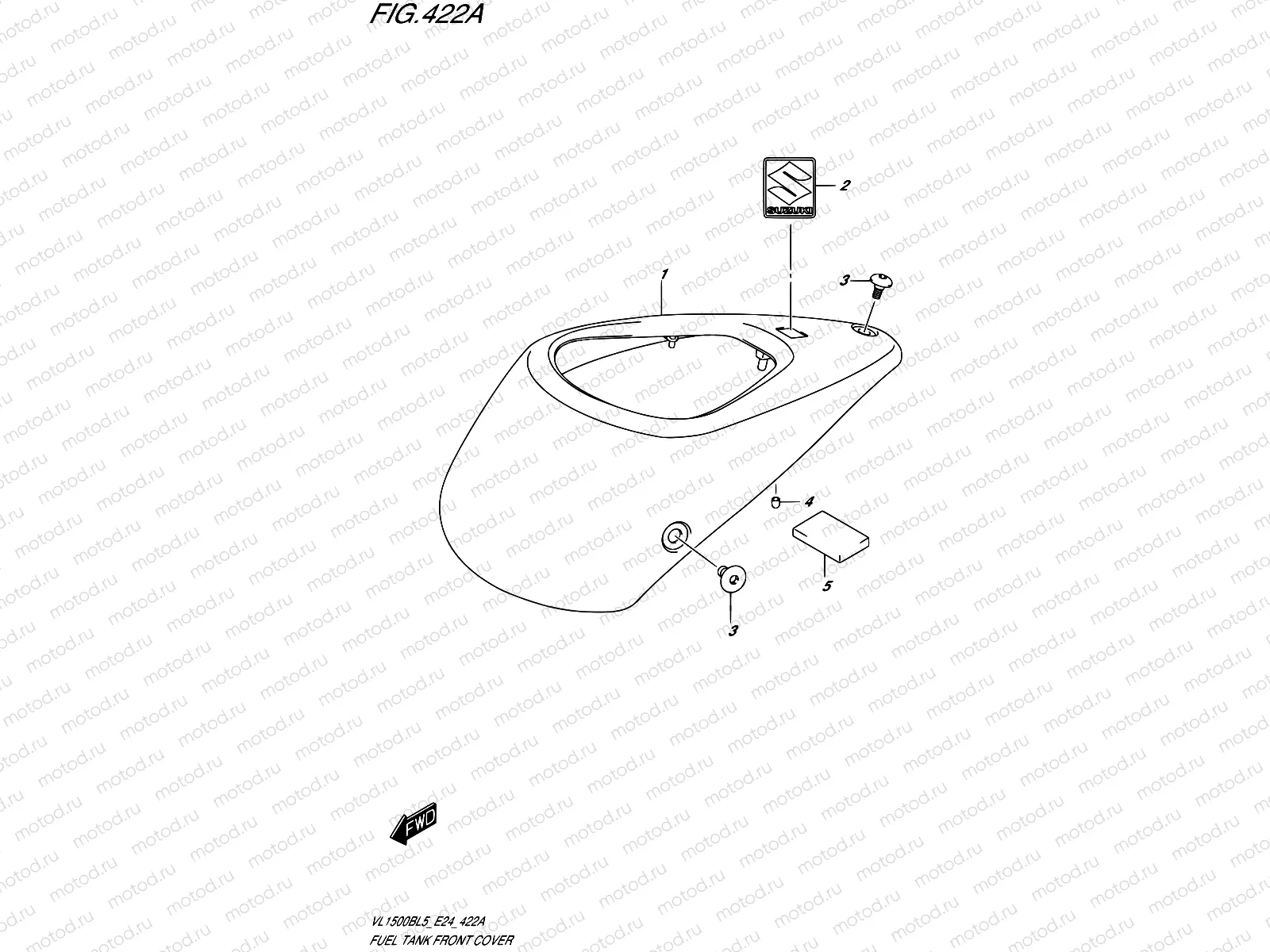 422A - FUEL TANK FRONT COVER