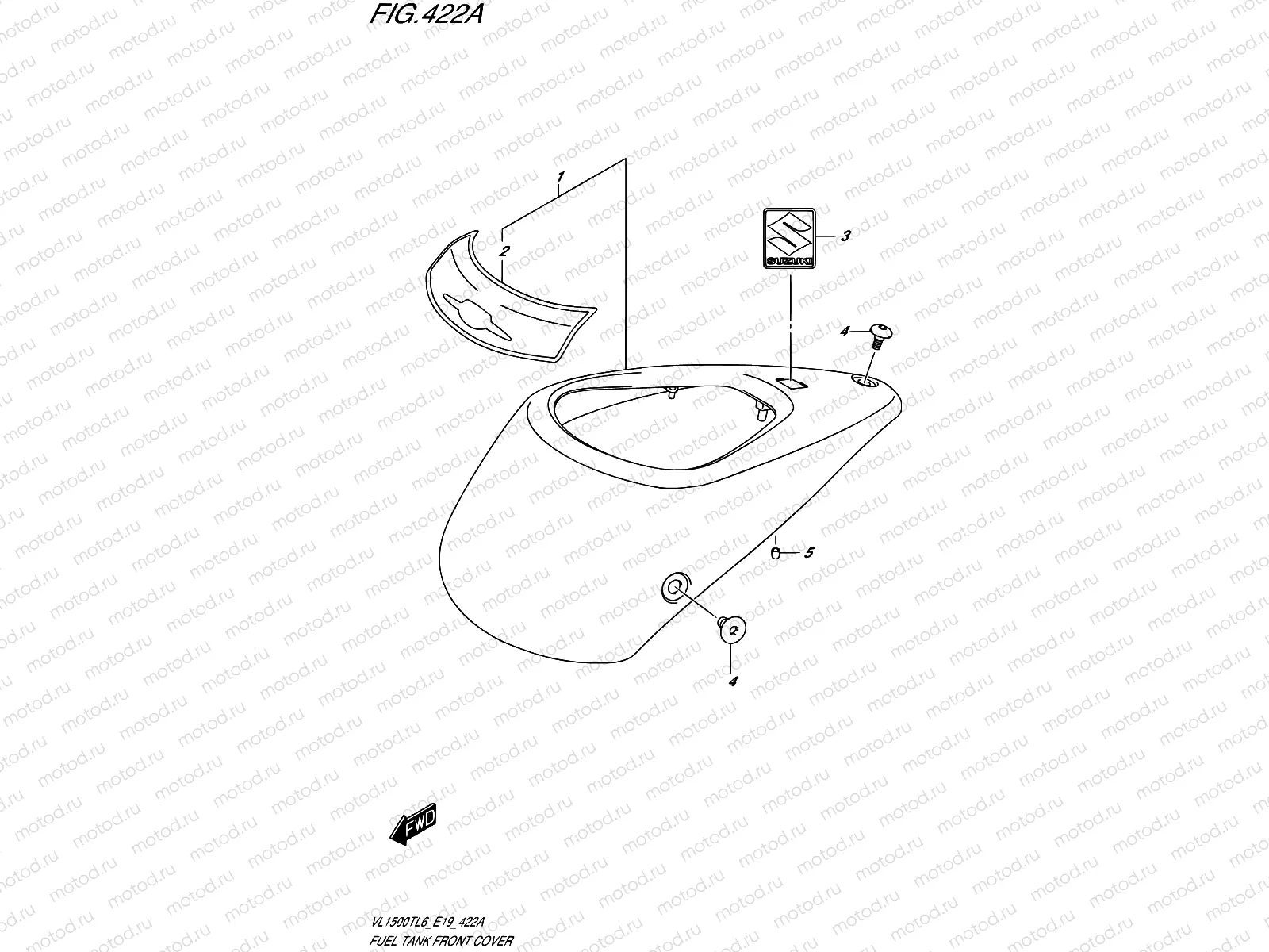 422A - FUEL TANK FRONT COVER