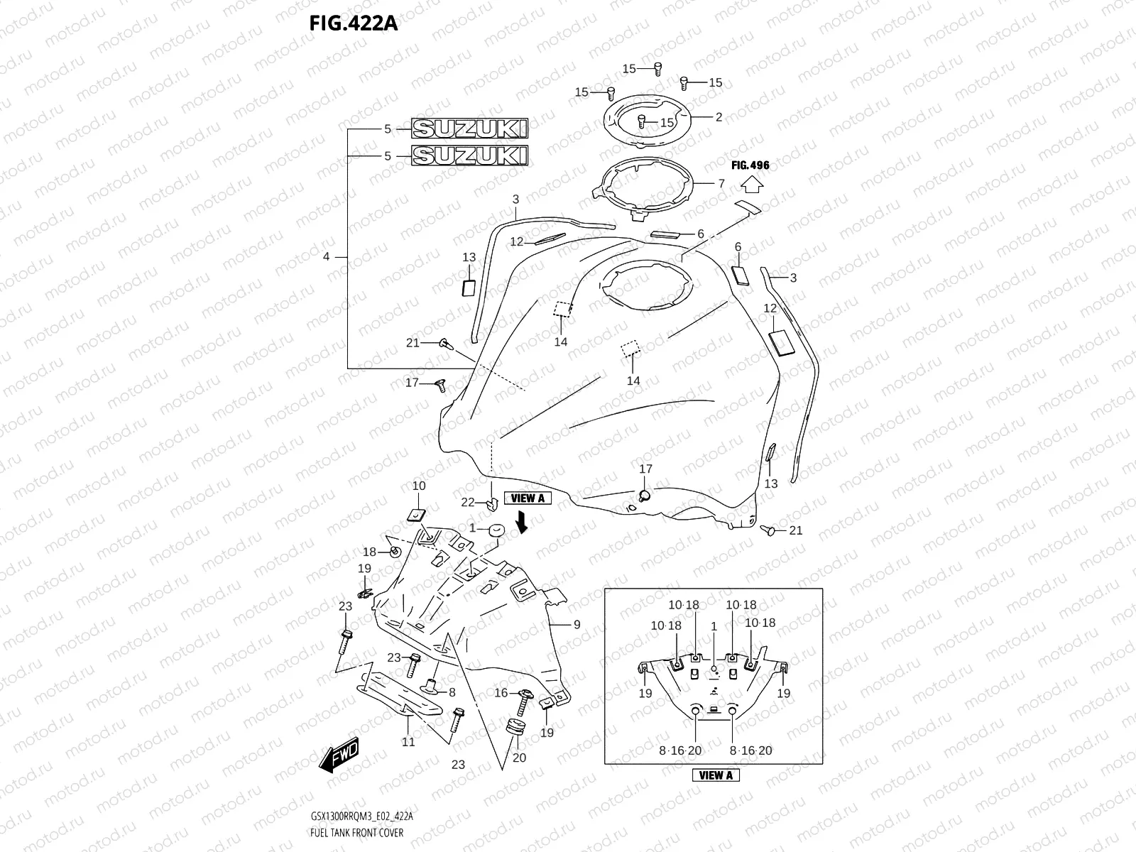 422A - FUEL TANK FRONT COVER
