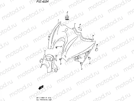 422A - FUEL TANK FRONT COVER (GSX-S1000AL9 E21)