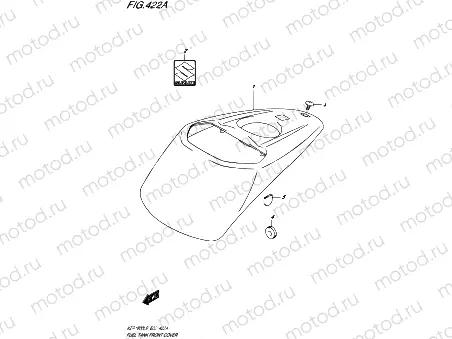422A - FUEL TANK FRONT COVER (VZR1800L6 E19)