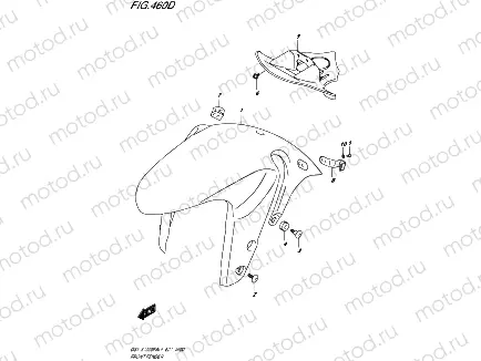422B - FUEL TANK FRONT COVER (GSX-S1000FYAL9 E21)