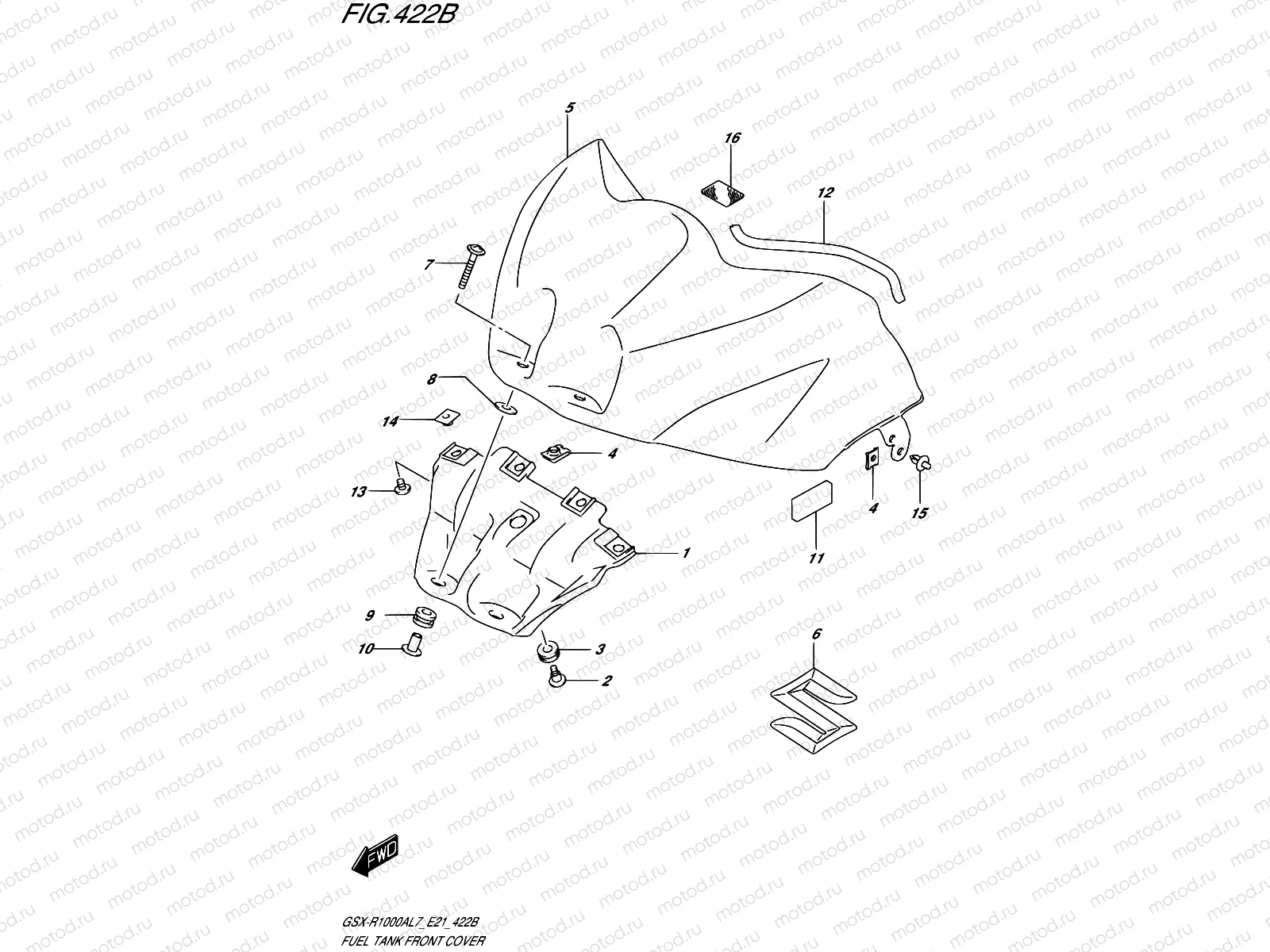 422B - FUEL TANK FRONT COVER (YKV,YVZ)