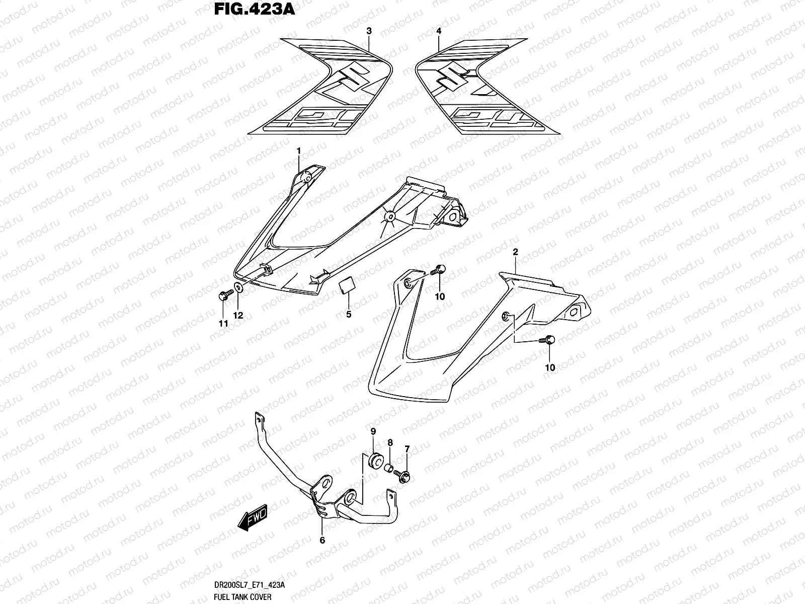 423A - FUEL TANK COVER (019)