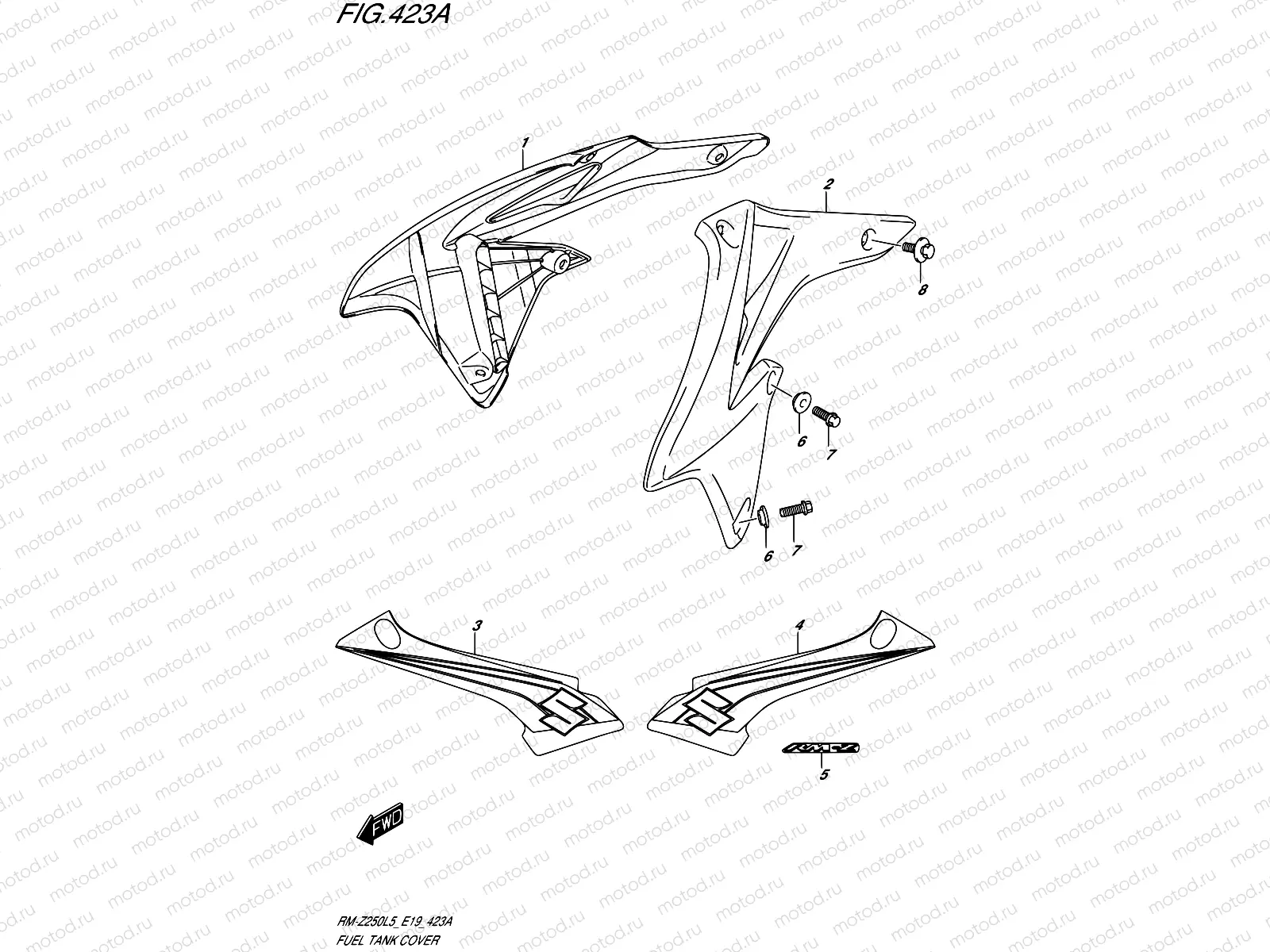 423A - FUEL TANK COVER