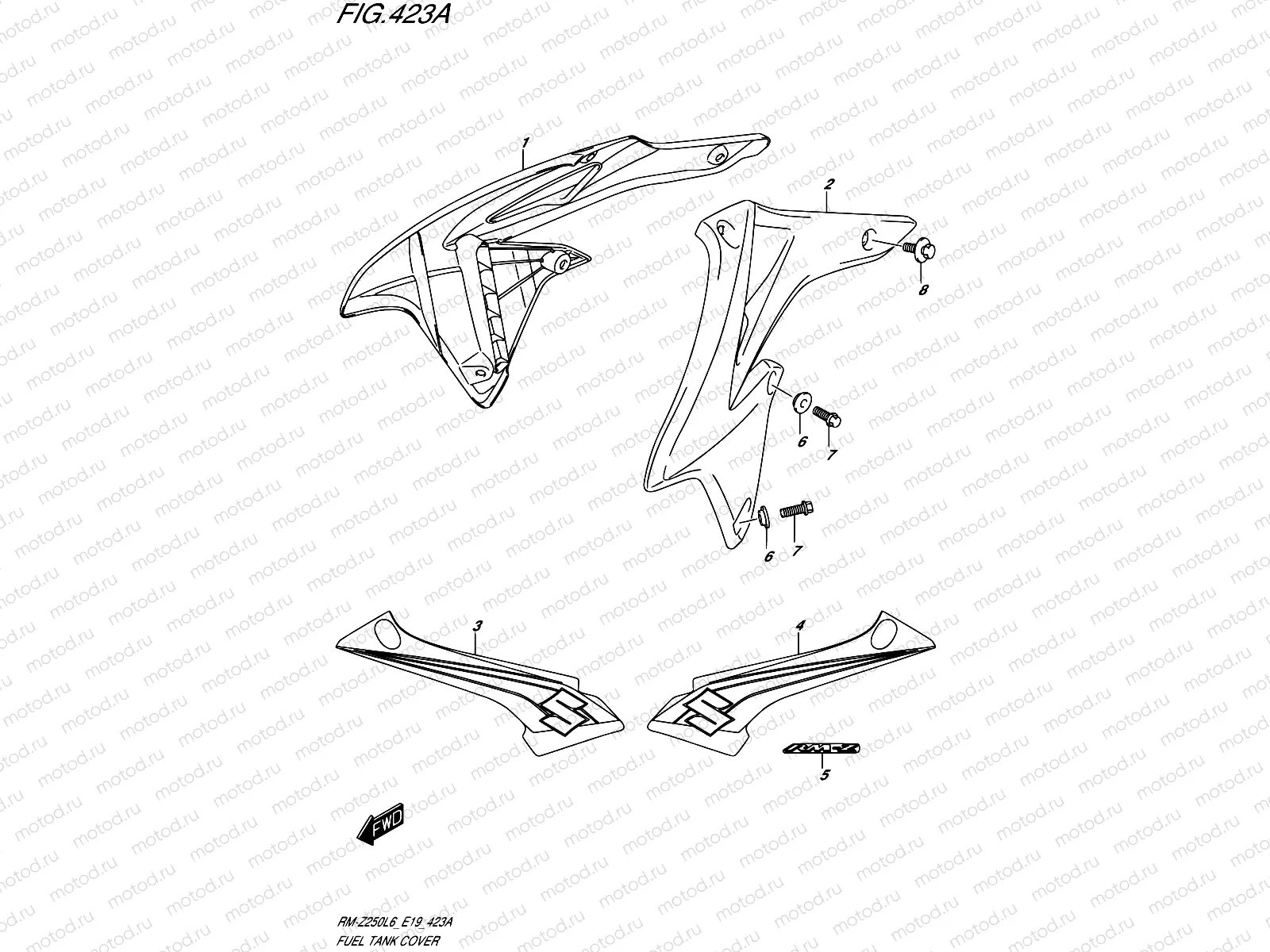 423A - FUEL TANK COVER