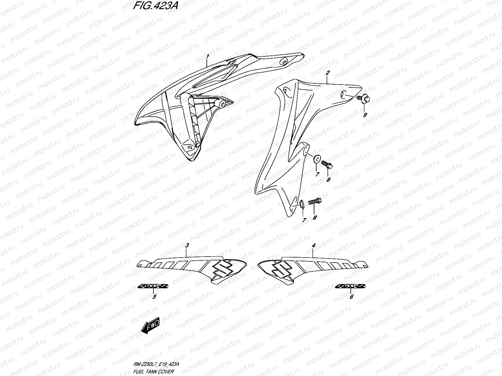 423A - FUEL TANK COVER