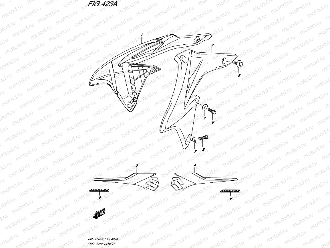 423A - FUEL TANK COVER