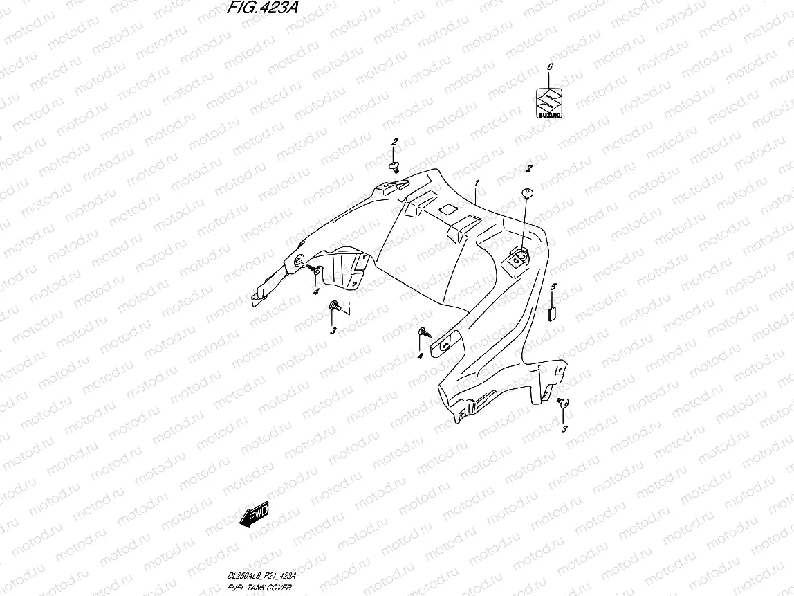 423A - FUEL TANK COVER