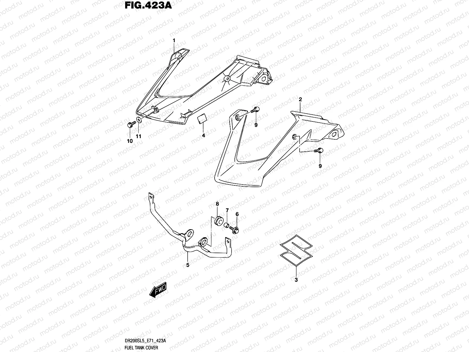 423A - FUEL TANK COVER