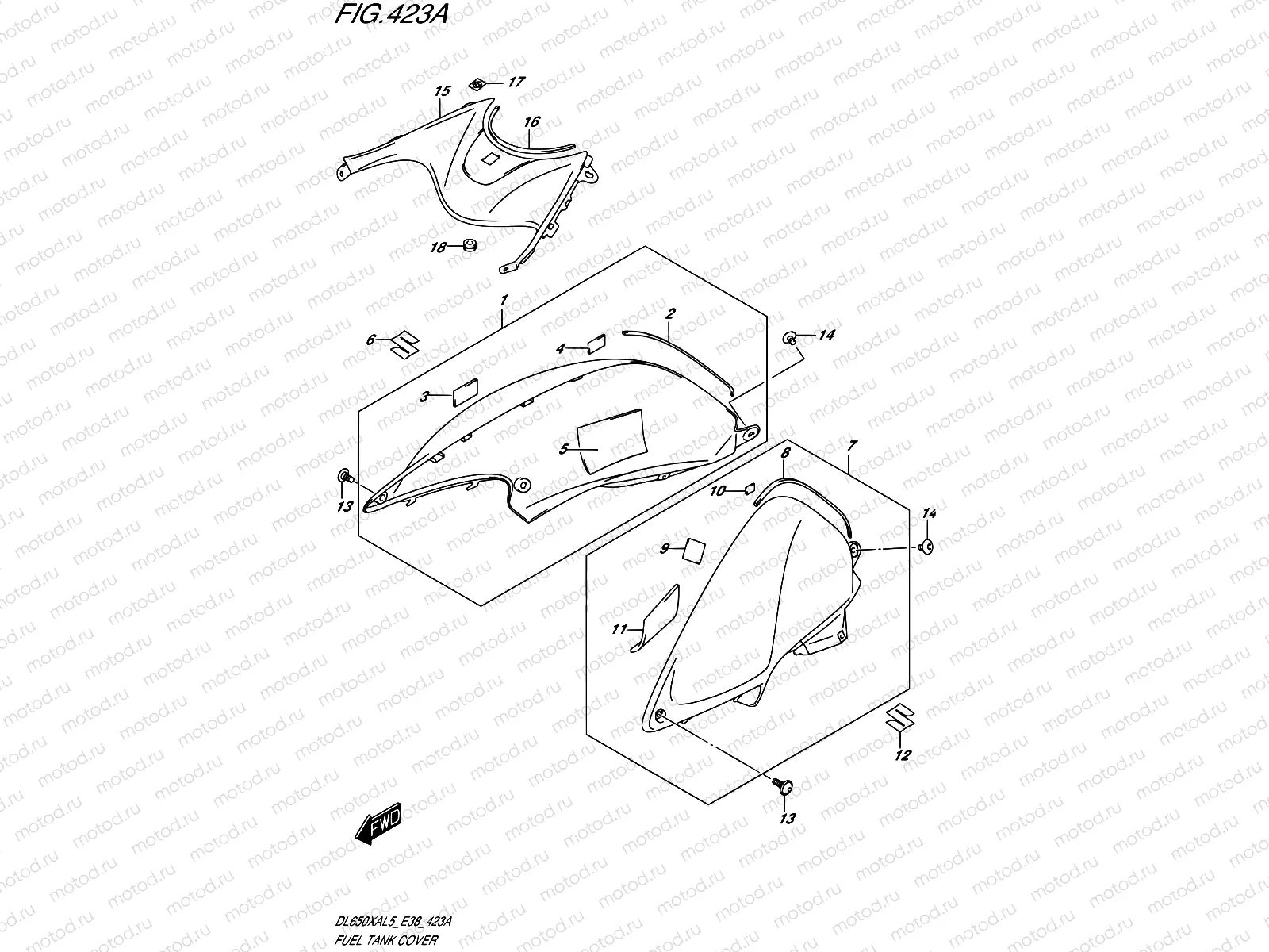 423A - FUEL TANK COVER