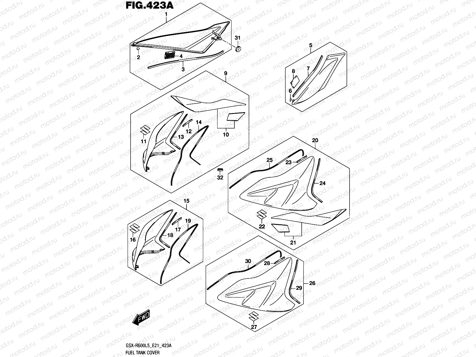 423A - FUEL TANK COVER