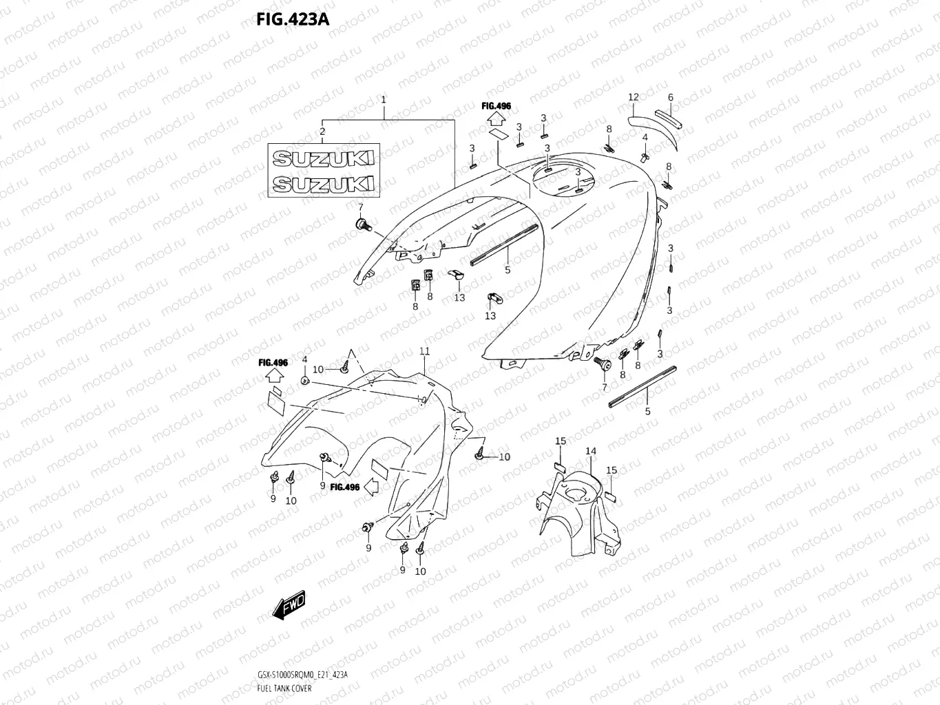 423A - FUEL TANK COVER