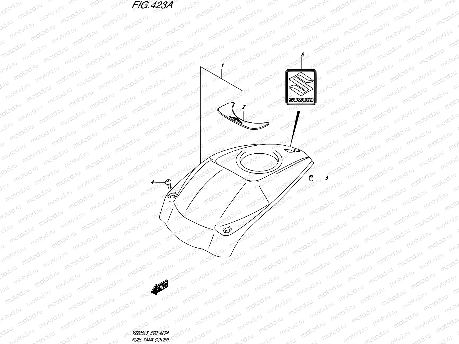 423A - FUEL TANK COVER