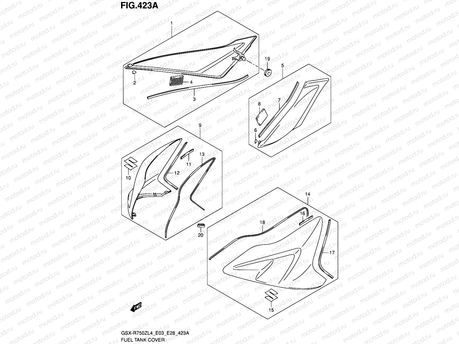 423A - FUEL TANK COVER