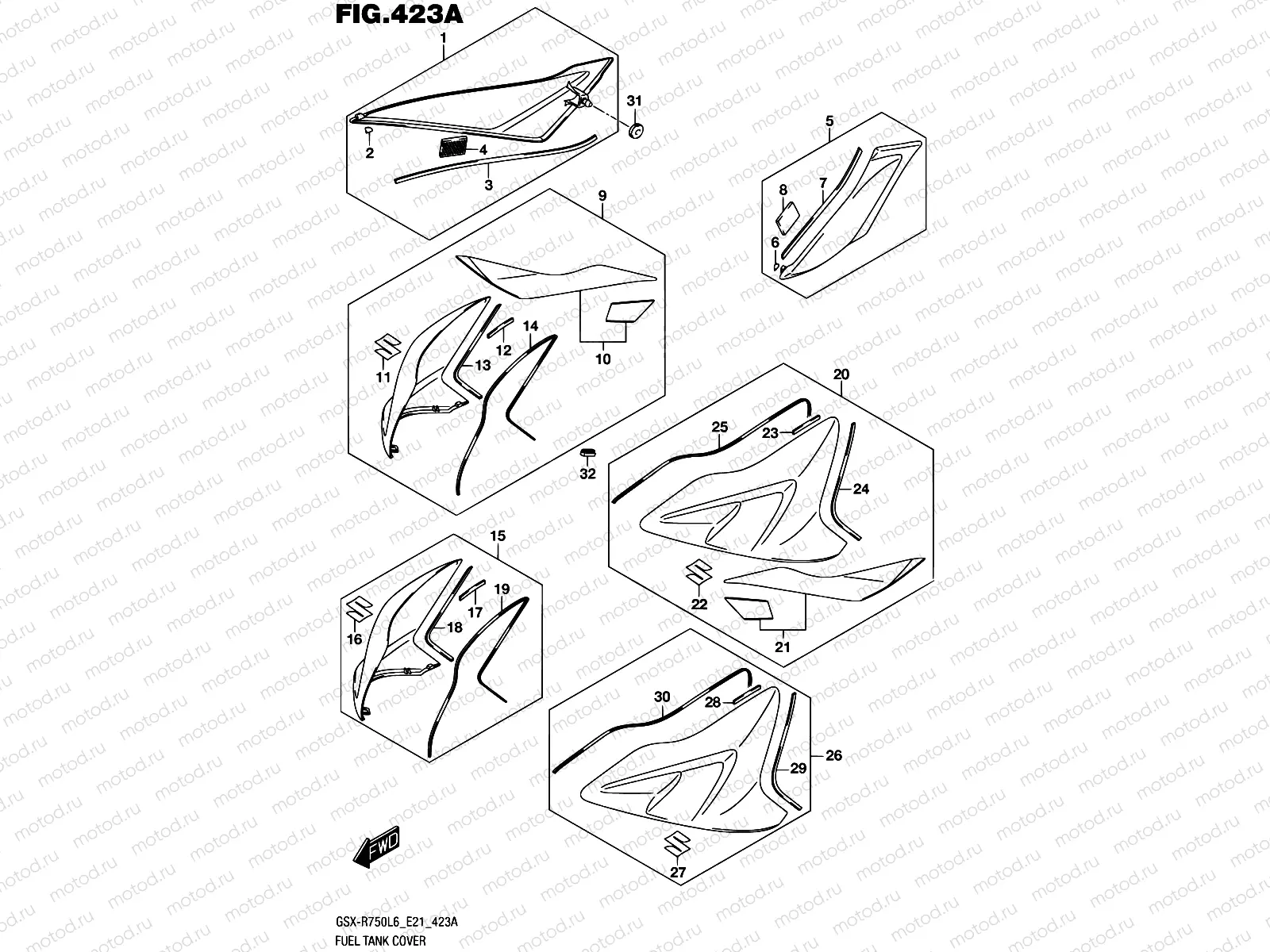 423A - FUEL TANK COVER