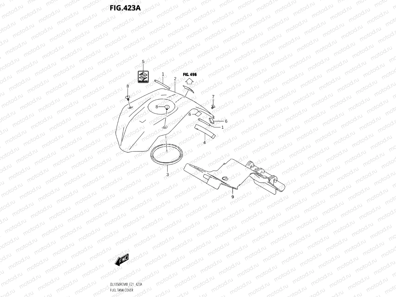 423A - FUEL TANK COVER (DL1050RQ)
