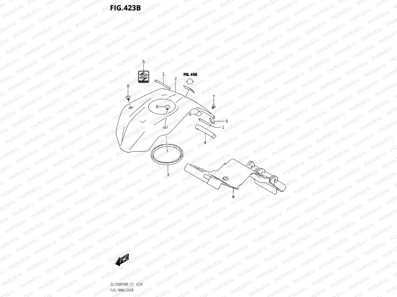 423B - FUEL TANK COVER