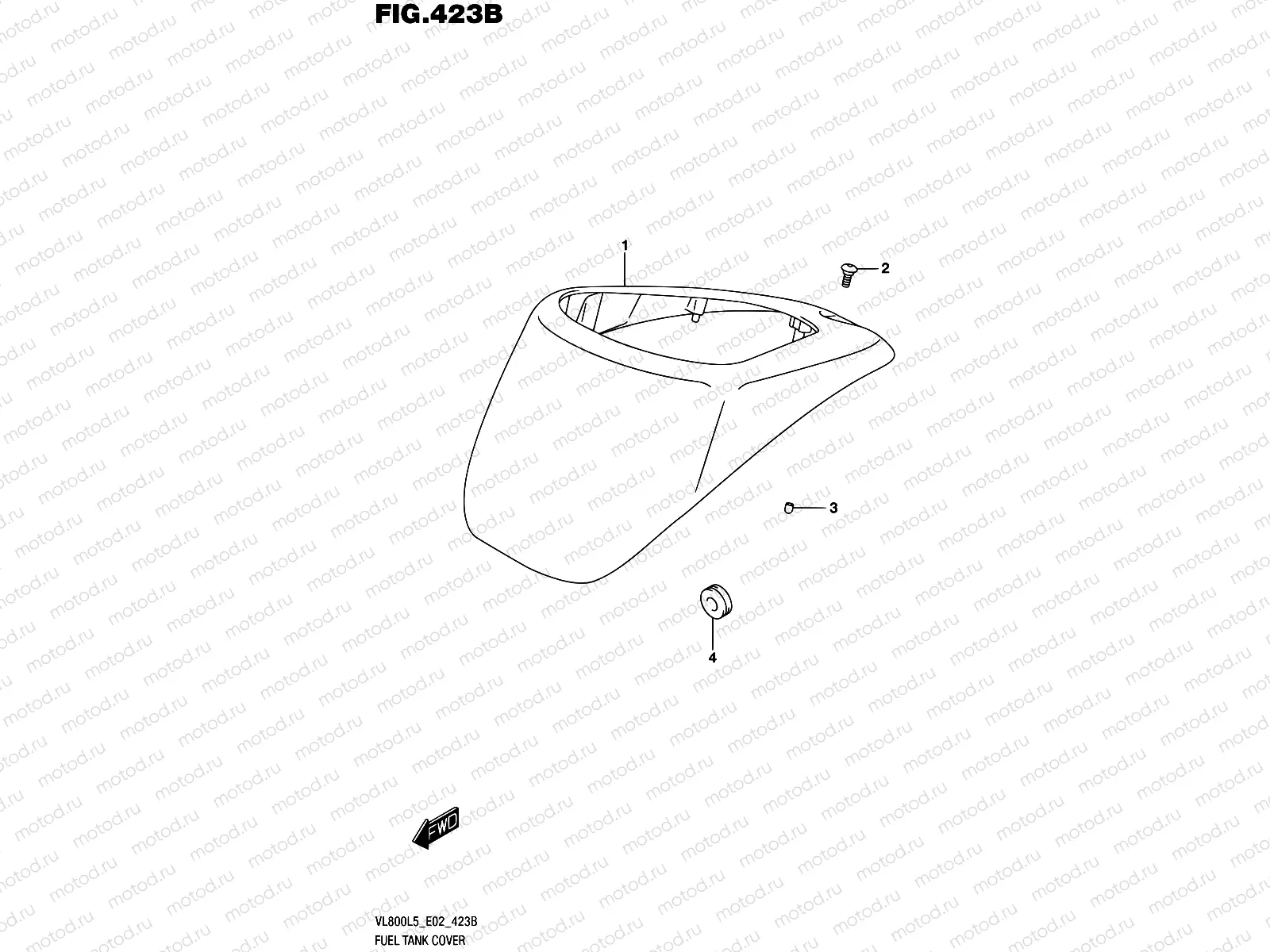 423B - FUEL TANK COVER (VL800L5 E19)