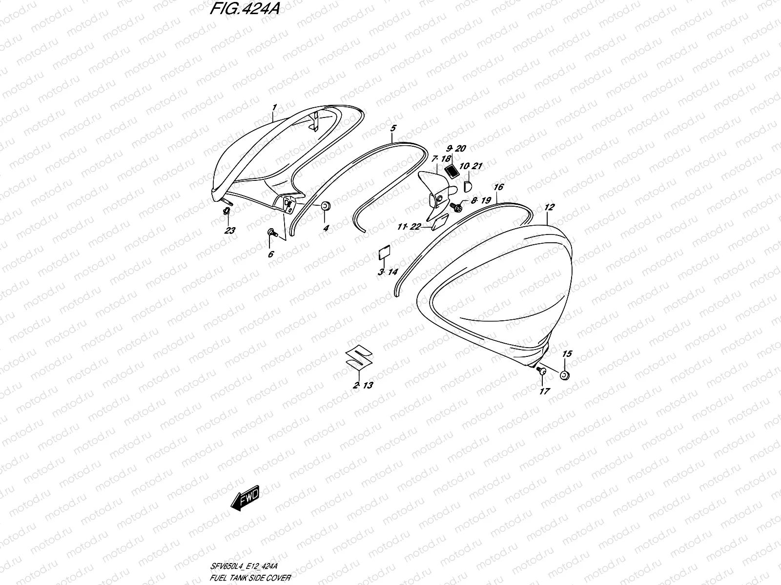 424A - FUEL TANK SIDE COVER