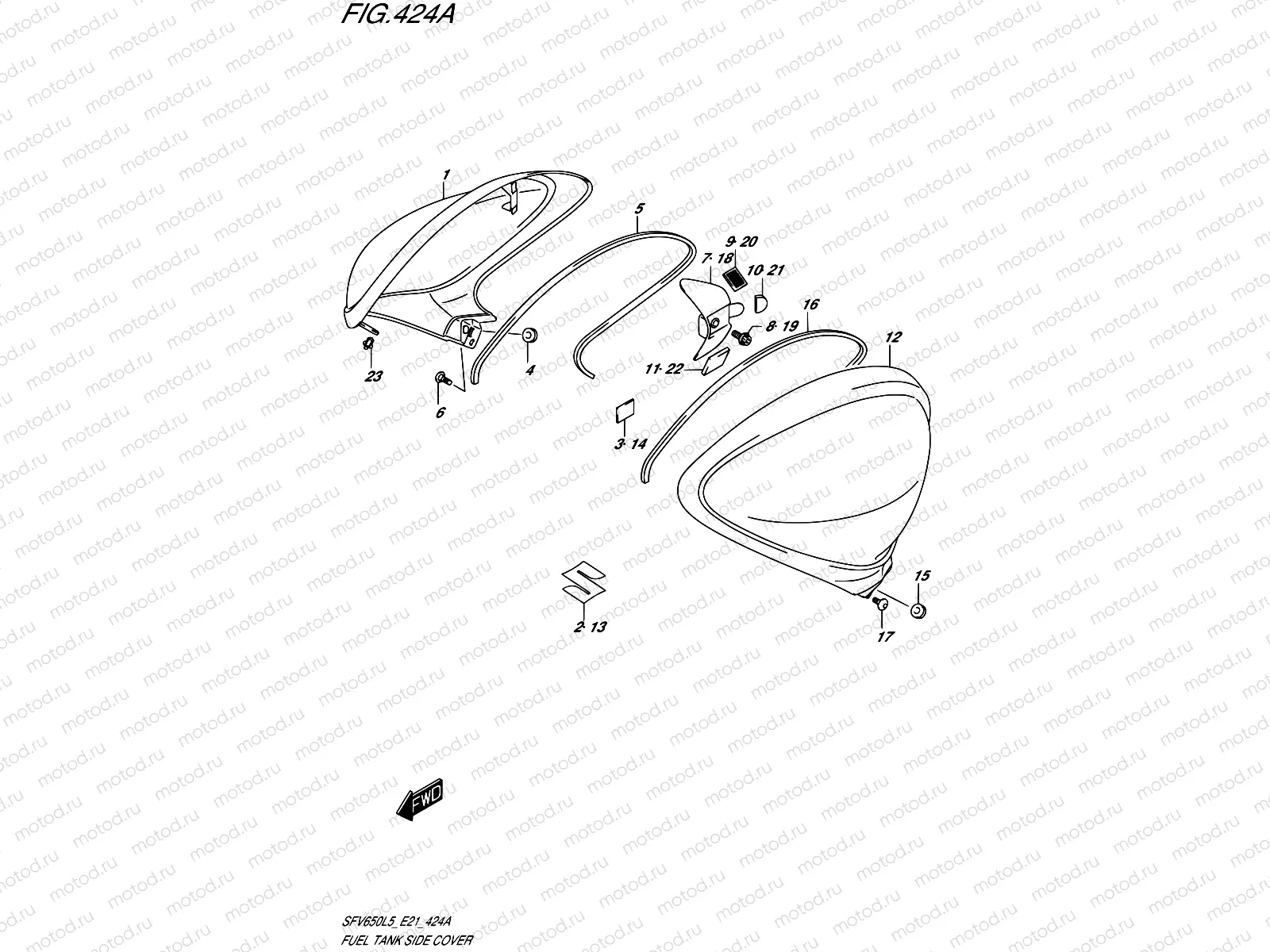 424A - FUEL TANK SIDE COVER