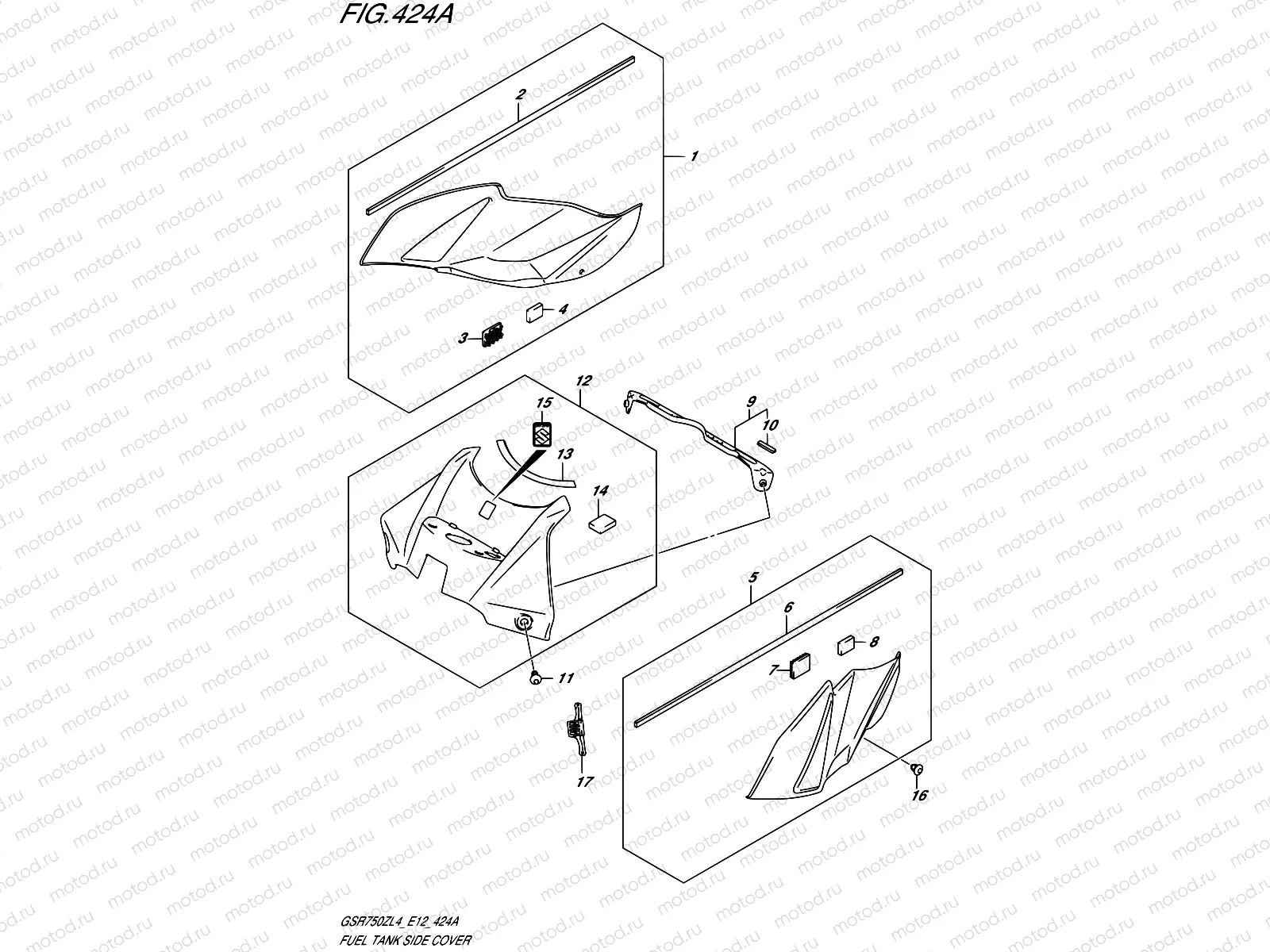 424A - FUEL TANK SIDE COVER