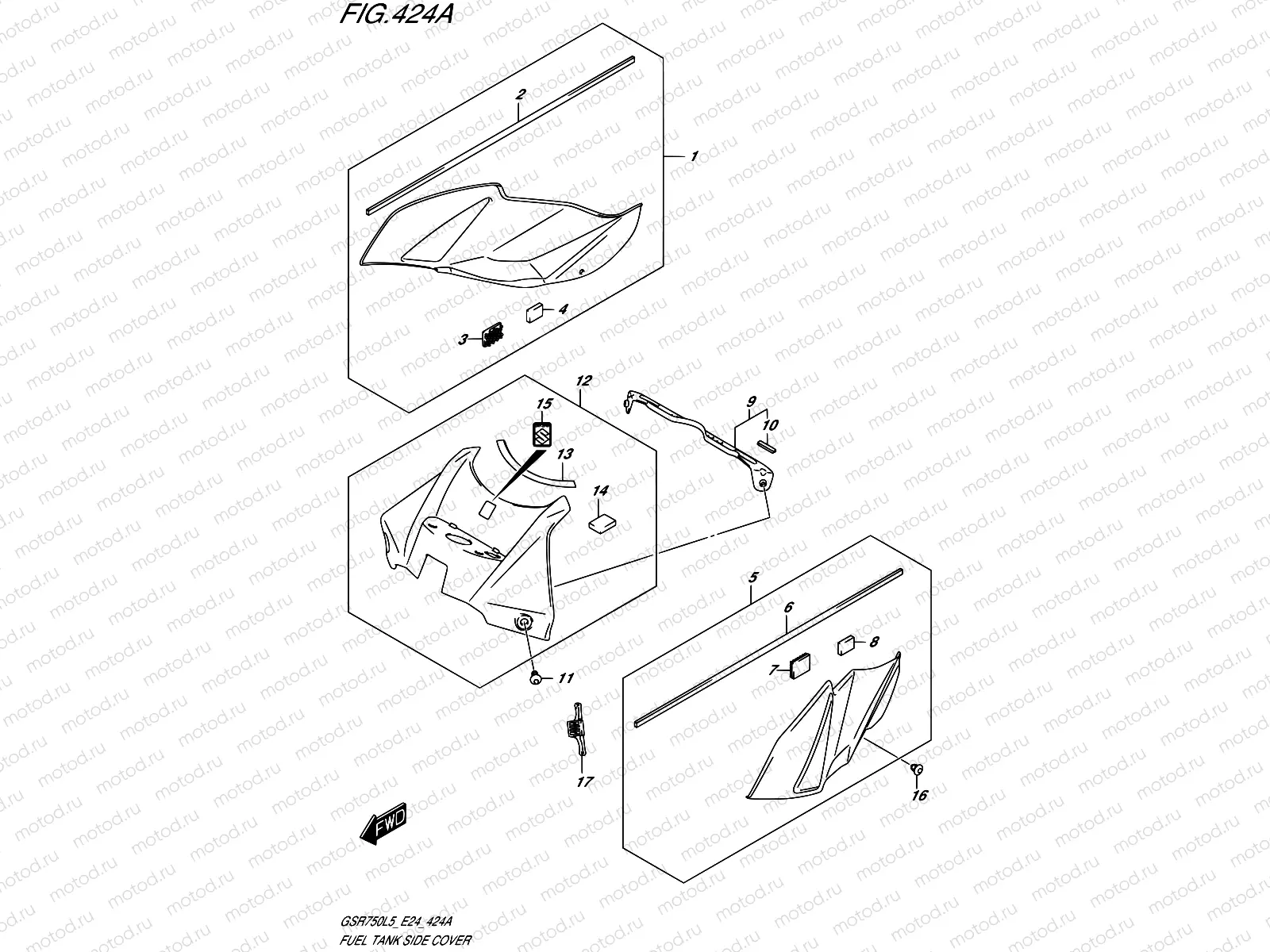 424A - FUEL TANK SIDE COVER