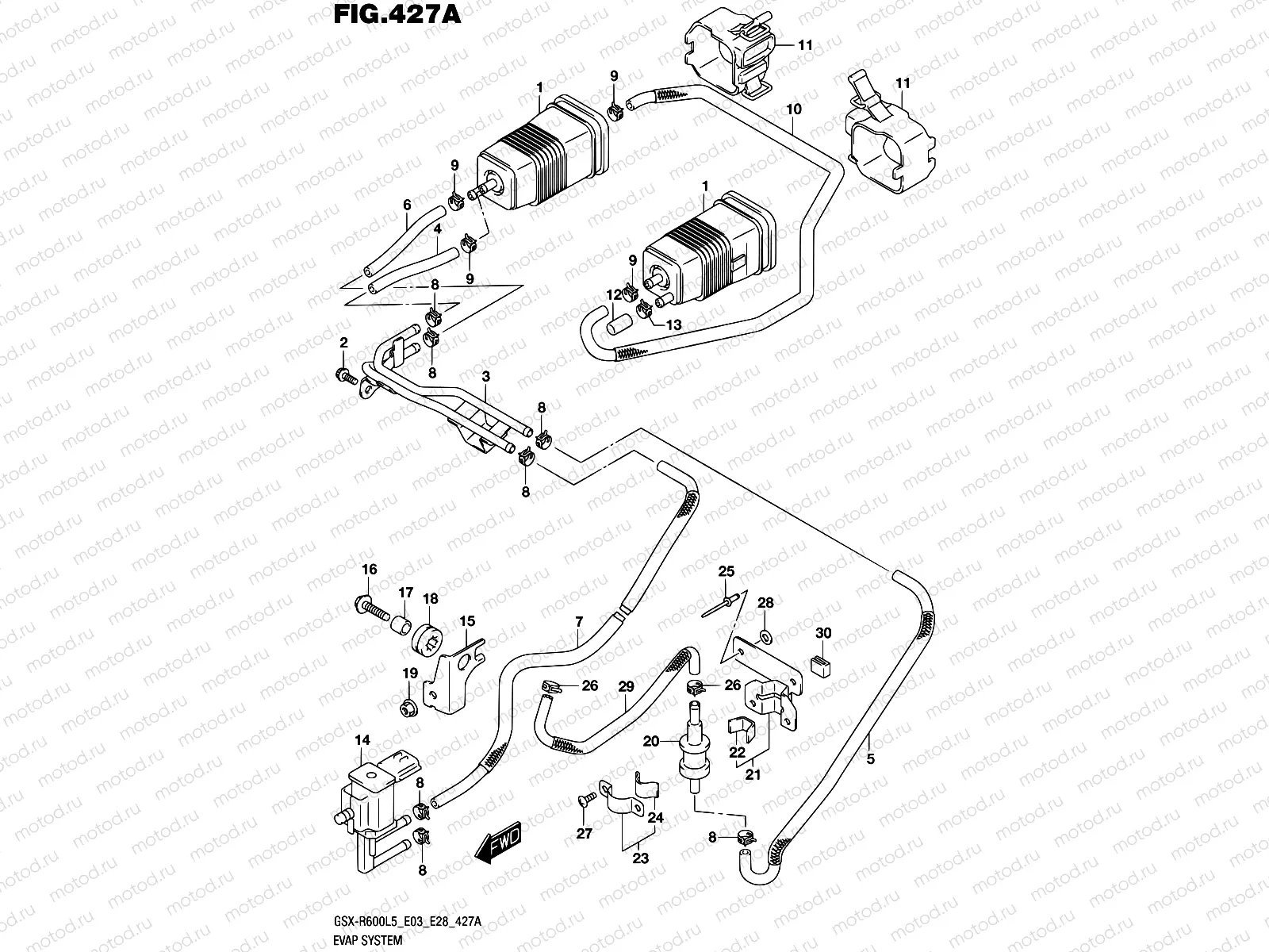 427A - EVAP SYSTEM (GSX-R600L5 E33)