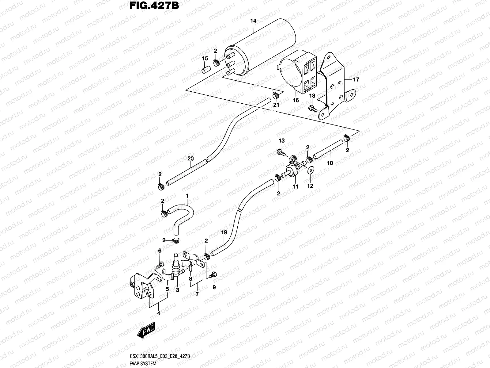 427A - EVAP SYSTEM (GSX1300RAL5 E33)