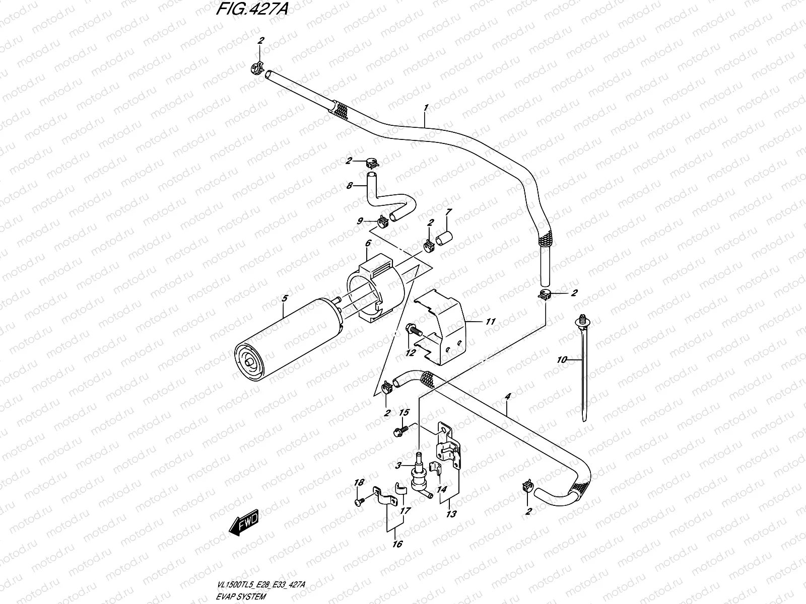 427A - EVAP SYSTEM (VL1500TL5 E33)
