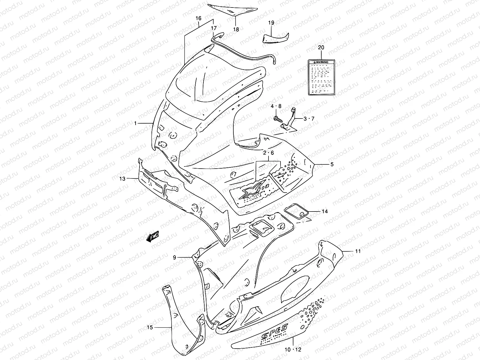 42A - COWLING (MODEL N)