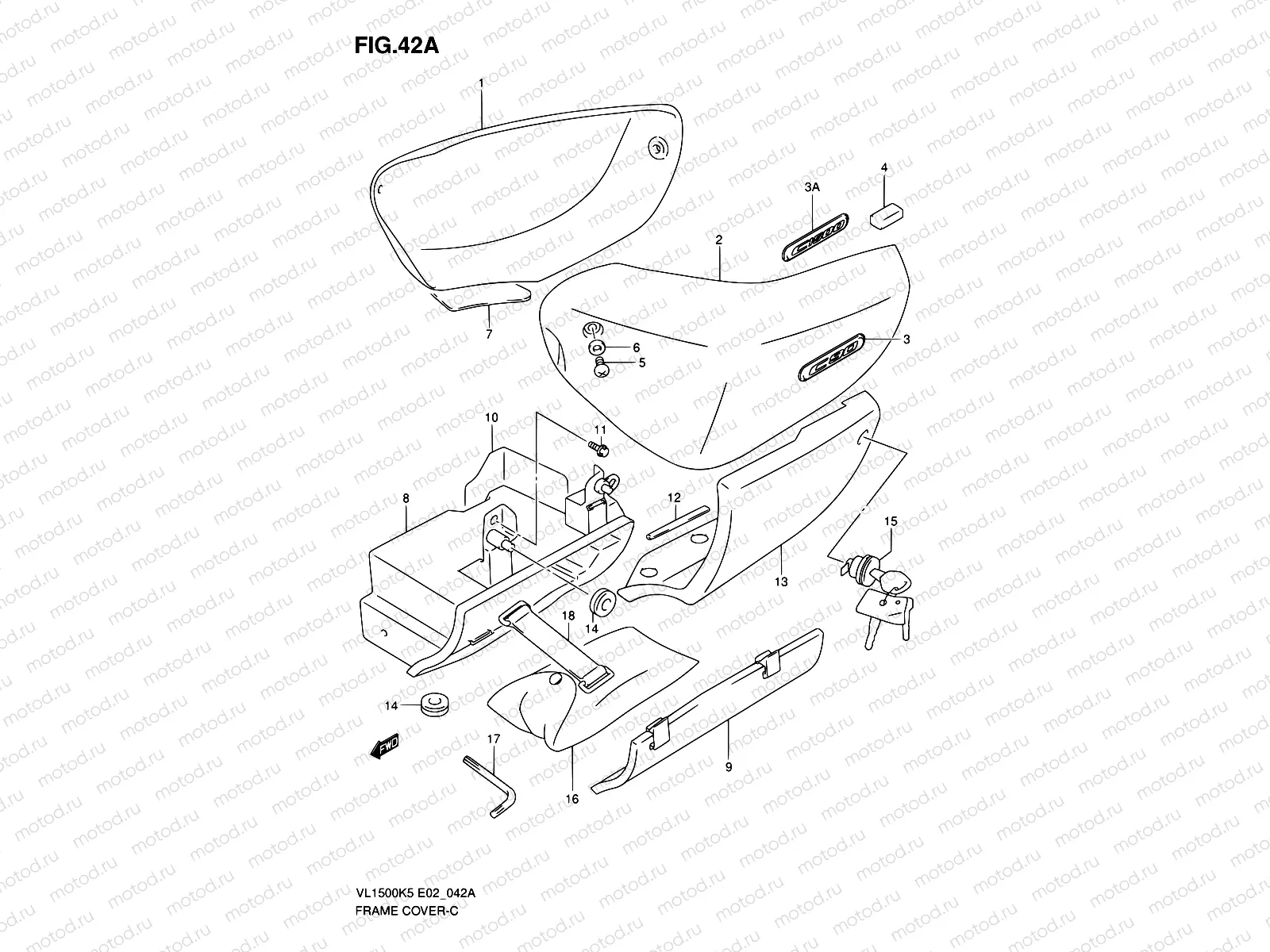 42A - FRAME COVER (MODEL K8)