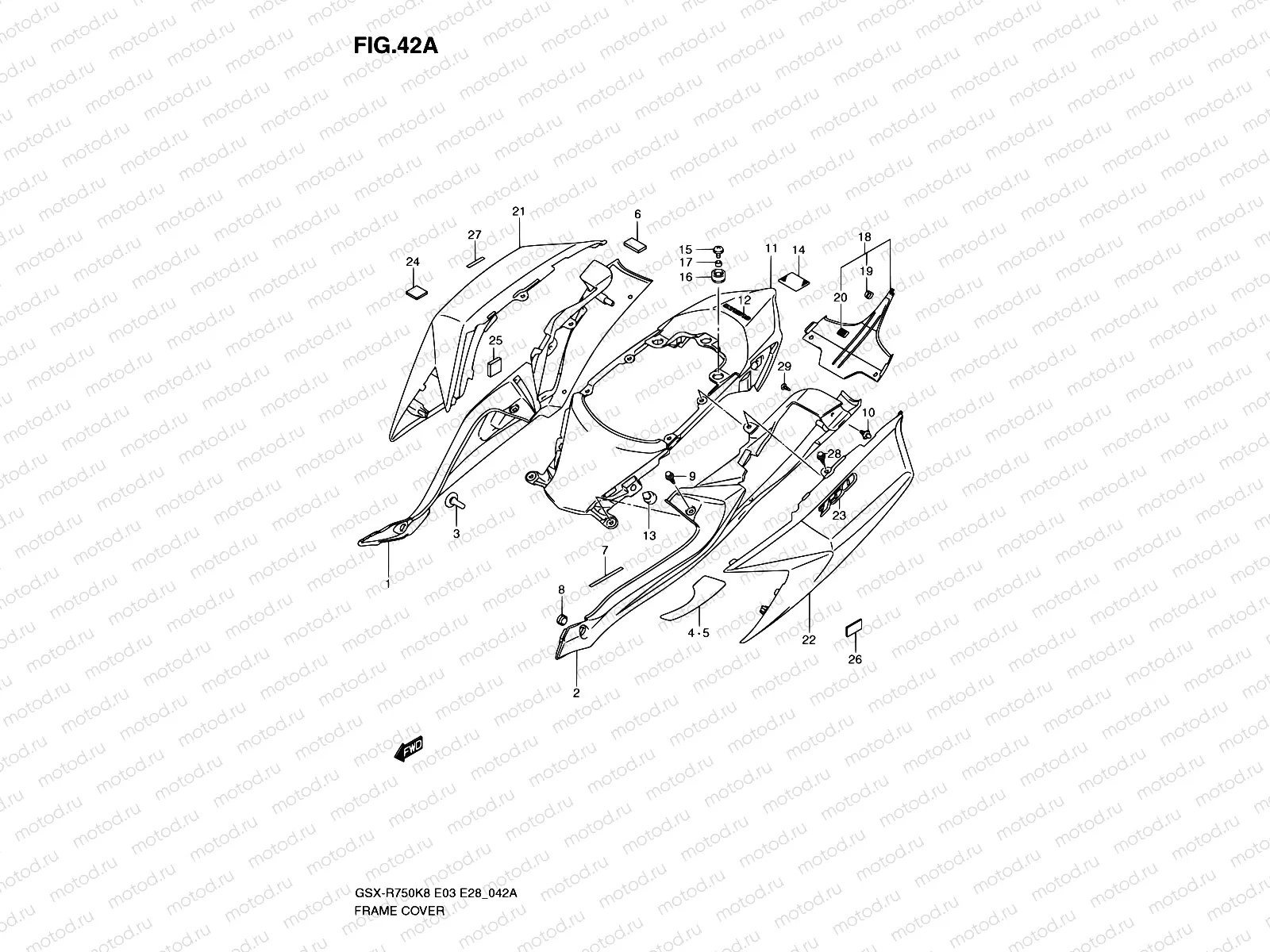 42A - FRAME COVER (MODEL K9)