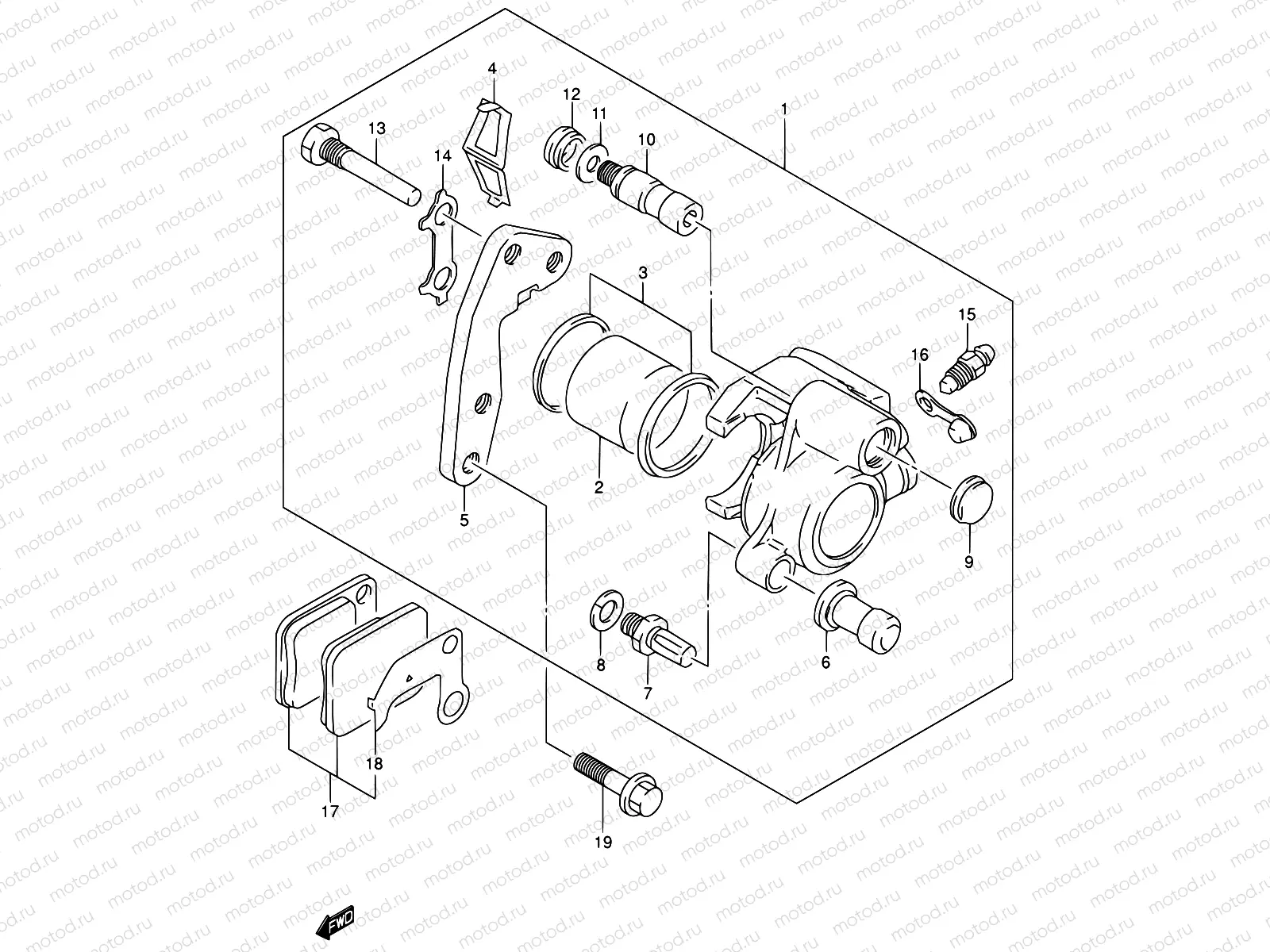 42A - FRONT CALIPER (MODEL K2/K3/K4/K5 E06,E24)