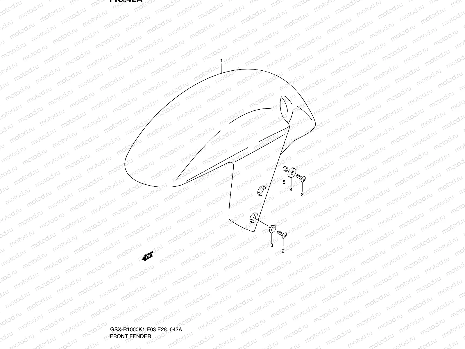 42A - FRONT FENDER (GSX-R1000K2)