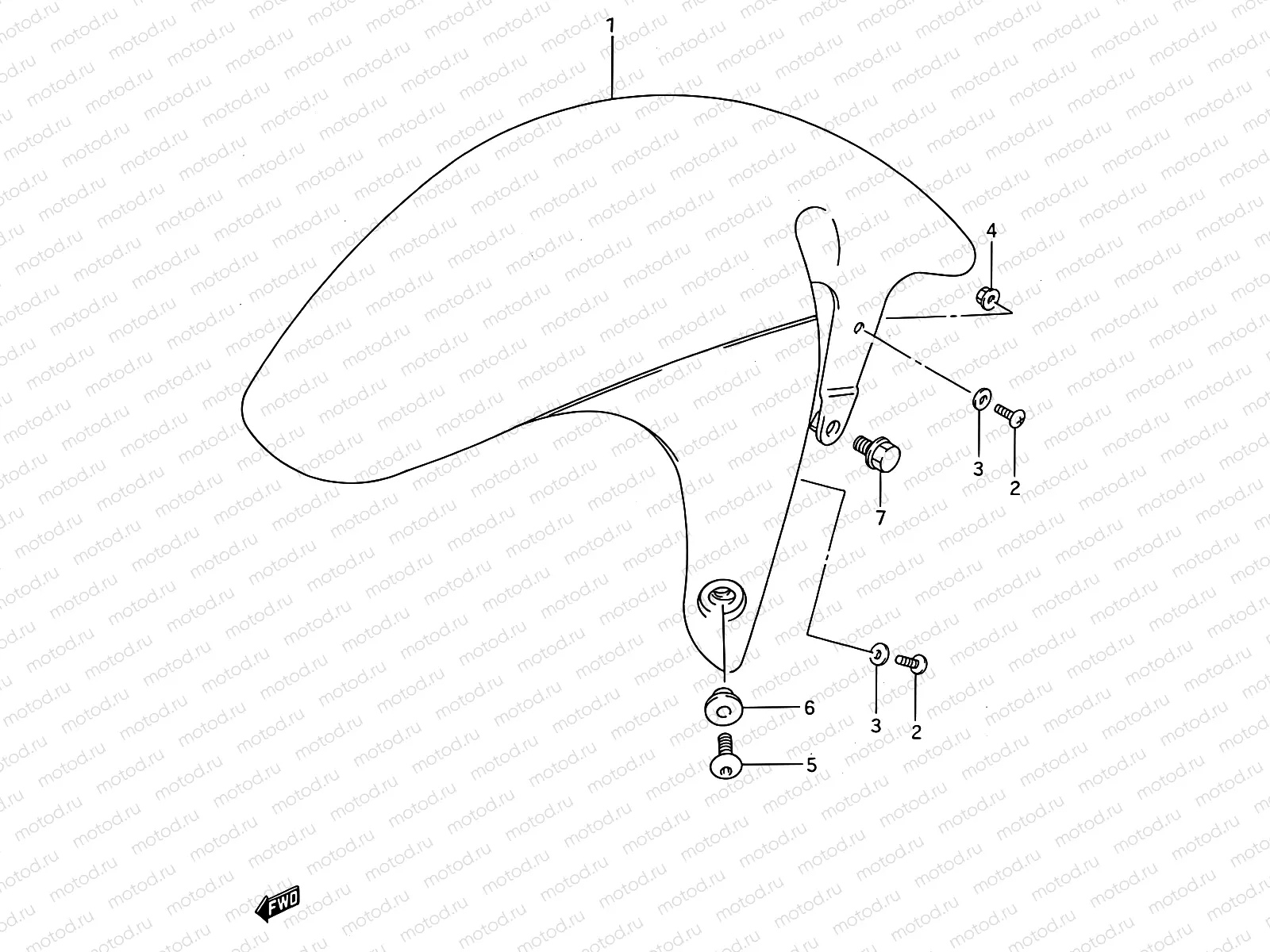 42A - FRONT FENDER (MODEL R/S)