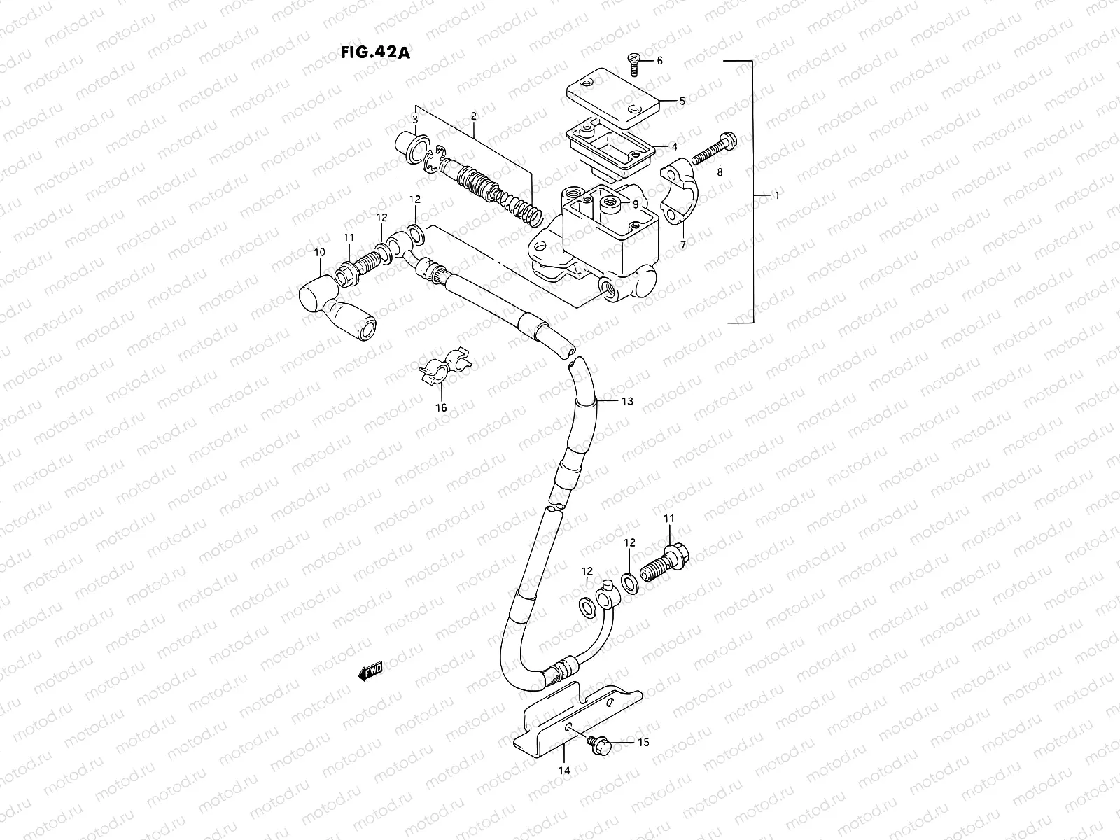 42A - FRONT MASTER CYLINDER (DR350SHN/SHP/SHR)
