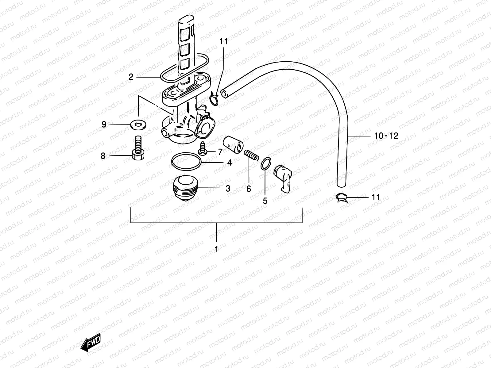 42A - FUEL COCK (MODEL N/R P09,MODEL R P31)