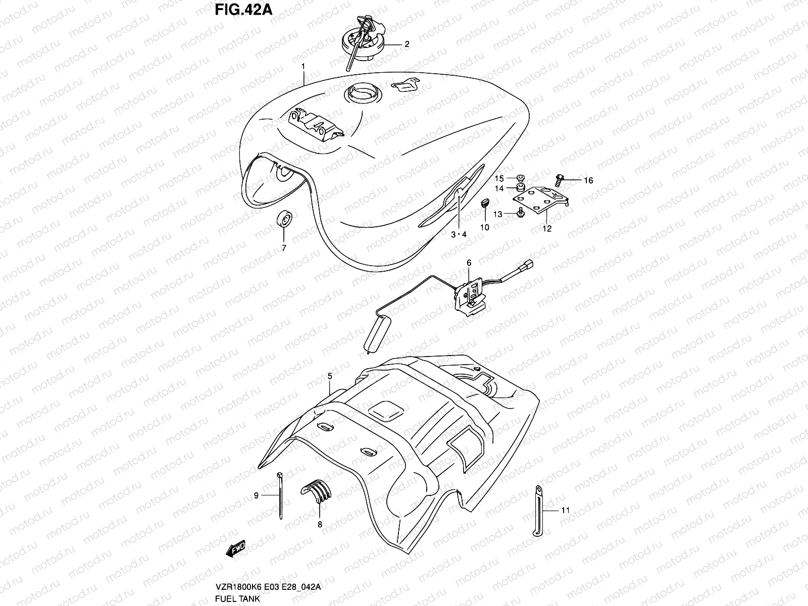 42A - FUEL TANK (VZR1800ZK7/ZK8/ZK9)