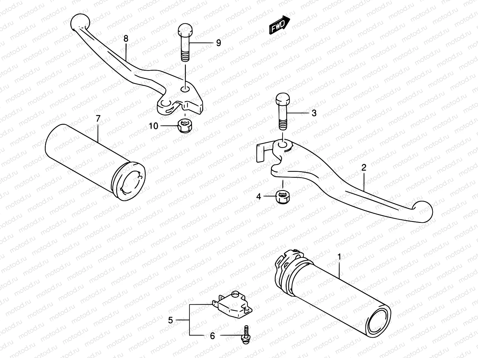 42A - HANDLE LEVER (MODEL S/T/V)