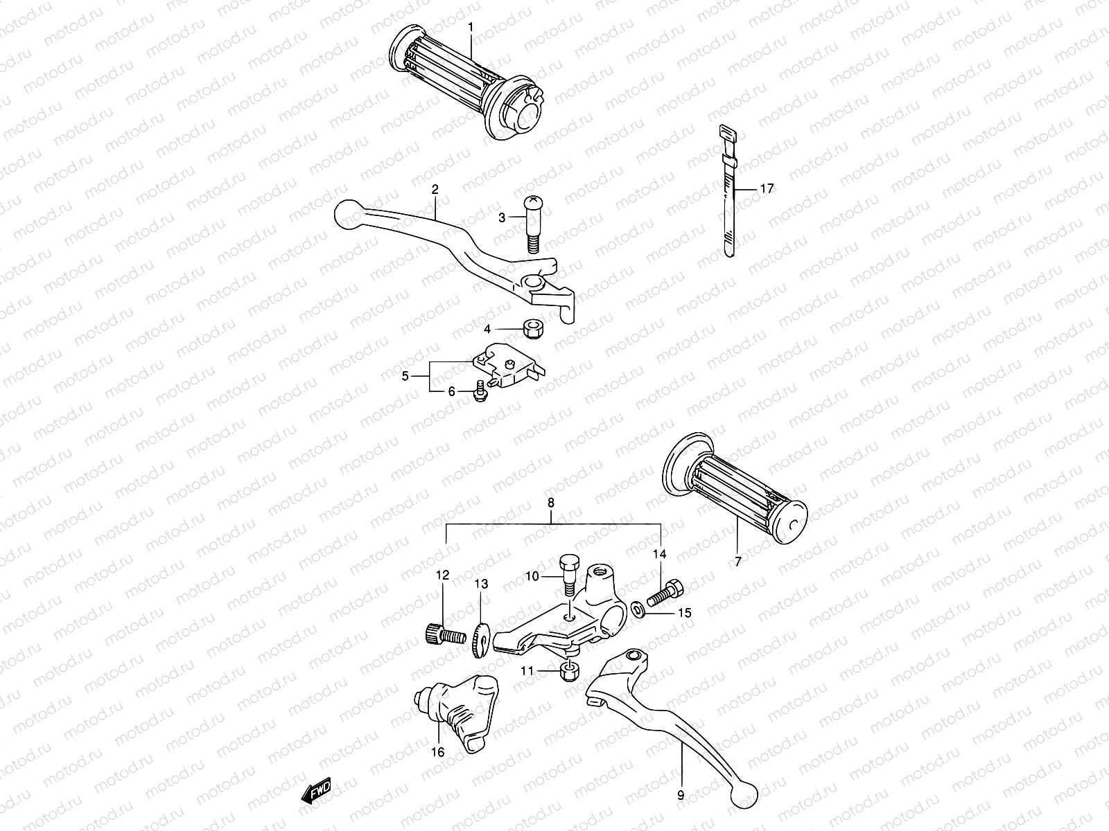 42A - HANDLE LEVER (MODEL Y/K1)
