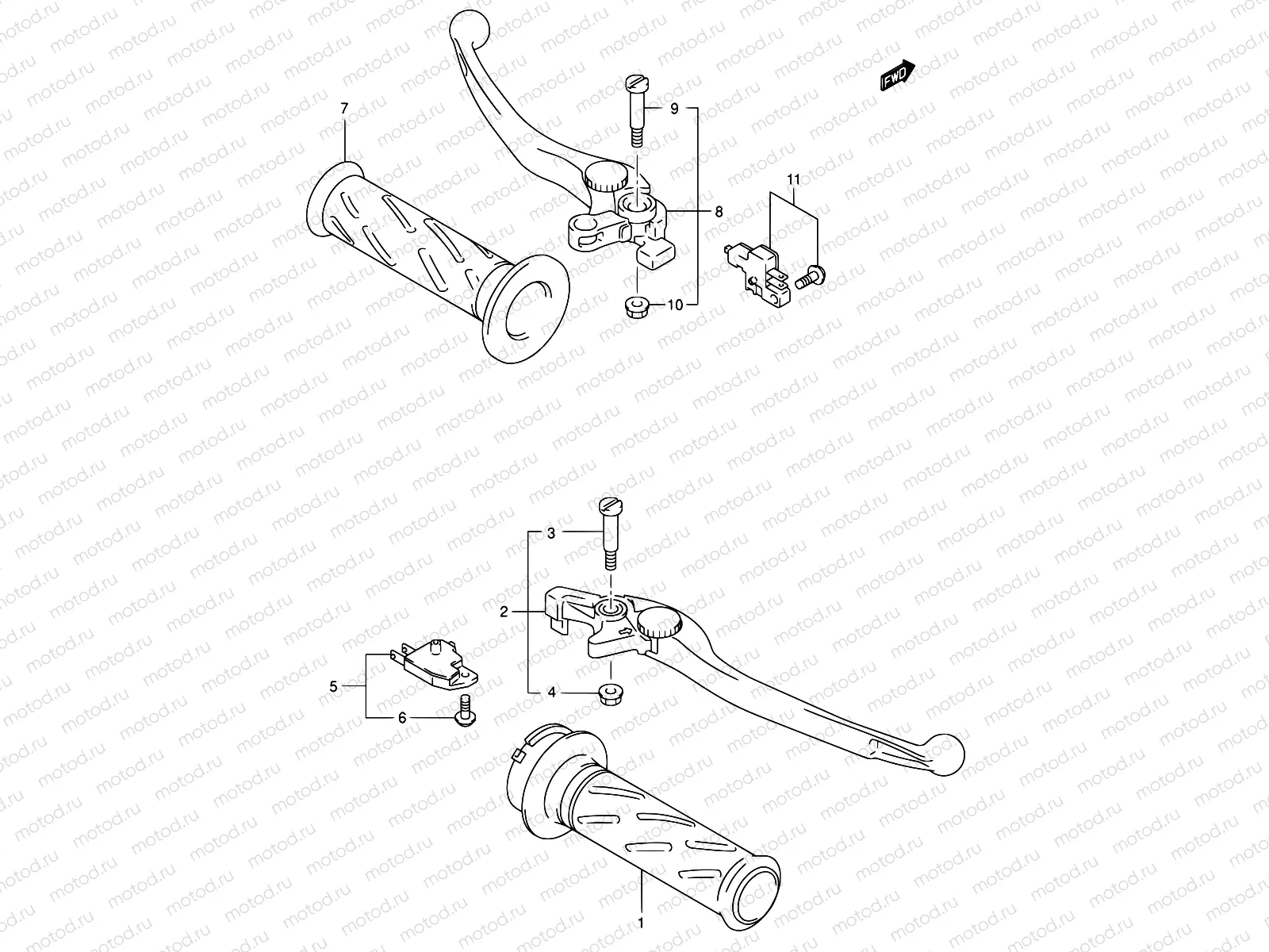 42A - HANDLE LEVER (SV1000/U1/U2)